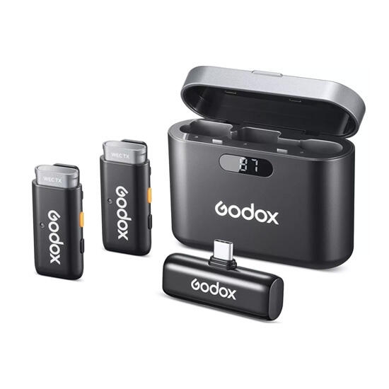 Godox 2.4GHz Wireless Microphone System WES2 kit2 Black