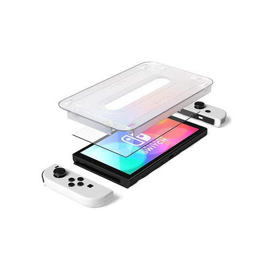 Spigen Glass Screen protector EZ Fit For Nintendo Switch OLED (2P) AGL03829 Transparent