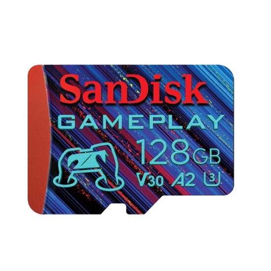 SanDisk 128GB GamePlay MicroSD Card 190MB/S V30/4k Class 10 SDSQXAA-128G-GN6XN