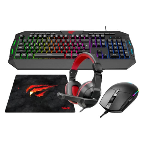 Havit KB501CM-SP Gaming combo keyboard mouse mousepad headset Black