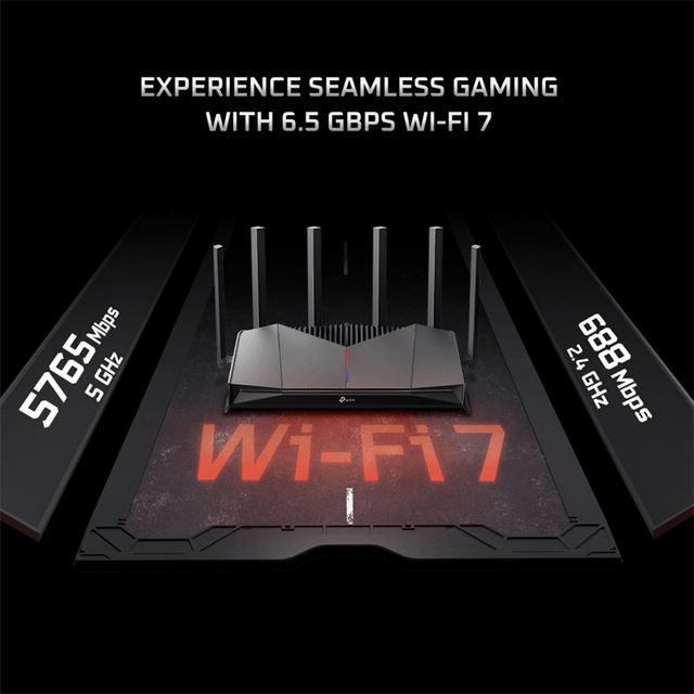 TP-Link Archer GE400 Dual-Band Wi-Fi 7 Gaming Router Black