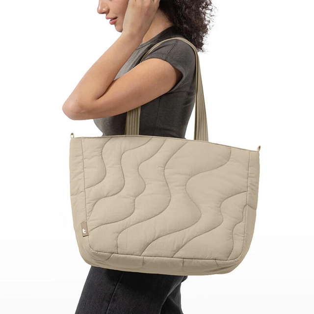 Tomtoc Terra T38 Puffy Laptop Tote Bag 16 T38M1K2 Natural Sand