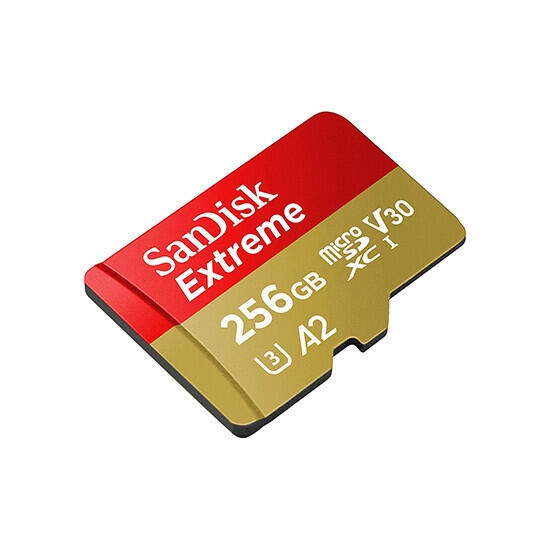 SanDisk 256GB Extreme MicroSDXC UHS-I Card Up to 190MB/s/C V30/4K/A2 SDSQXAV-256G-GN6MN
