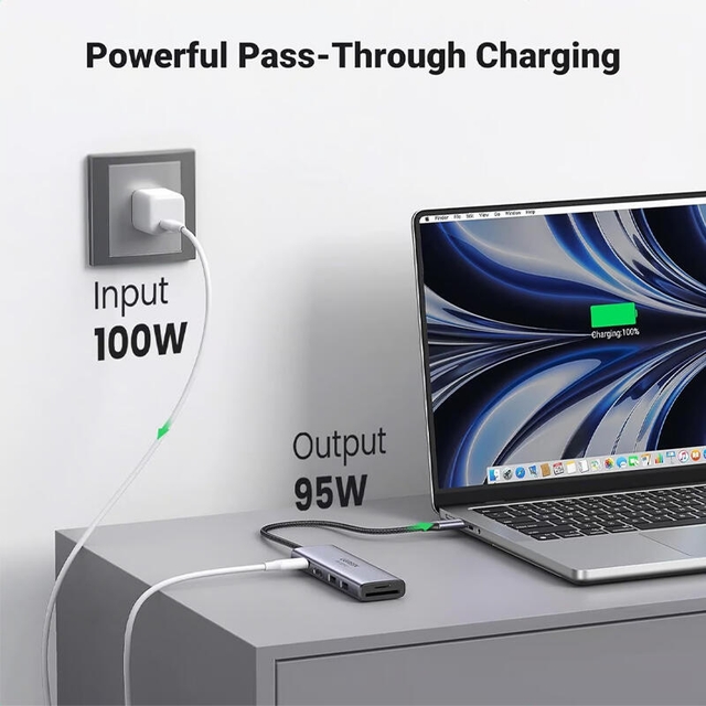 Ugreen 6-in-1 Adapter USB-C Hub to 3xUSB 3.0 HDMI TF/SD 60384 Grey