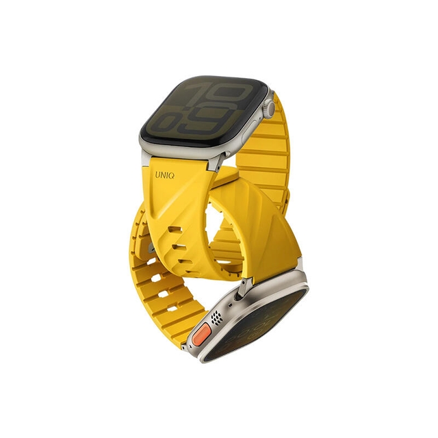 Uniq Fluo Magnetic With Connector Apple Watch Strap 49-40MM Mist grey