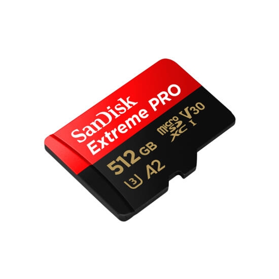 SanDisk 512GB Extreme PRO microSDXC UHS-I V30 A2 200MB/s SDSQXCD-512G-GN6MA