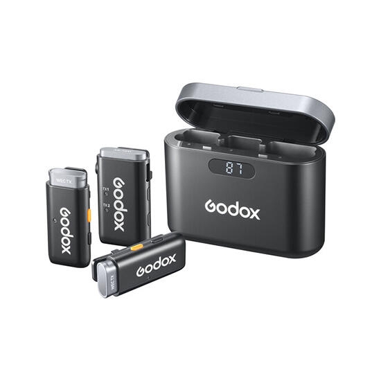 Godox 2.4GHz Wireless Microphone System WEC kit2 Black