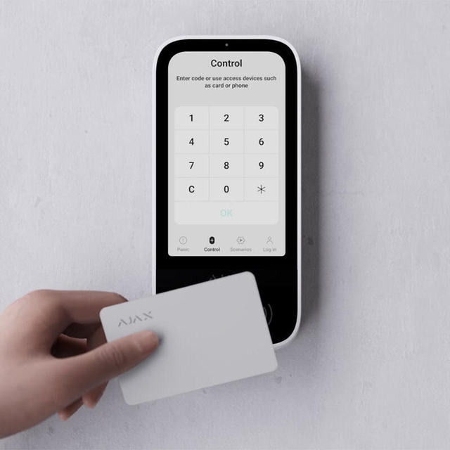 Ajax KeyPad TouchScreen Jeweller White