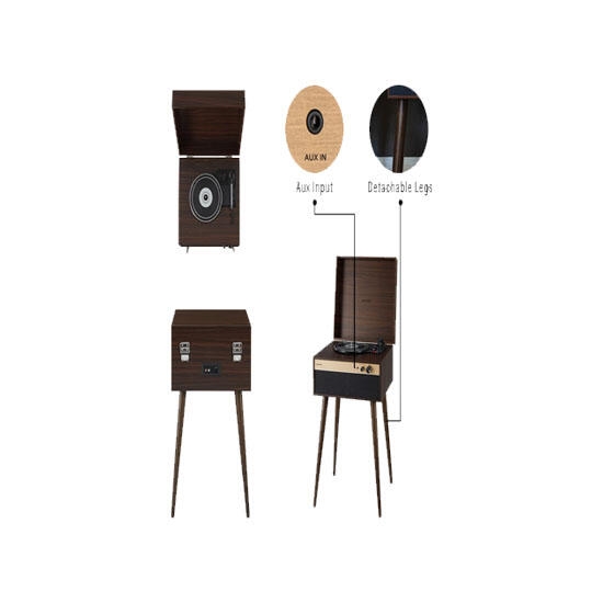 Crosley Jasper Turntable  Walnut 