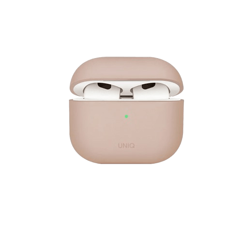Uniq Lino Hybrid Liquid Silicon Airpods 4 Gen Case Pink
