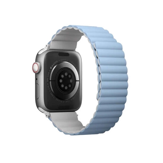 Uniq Revix Reversible Magnetic Apple Watch Strap 49/45/44/42Mm Ash Grey /Dove White