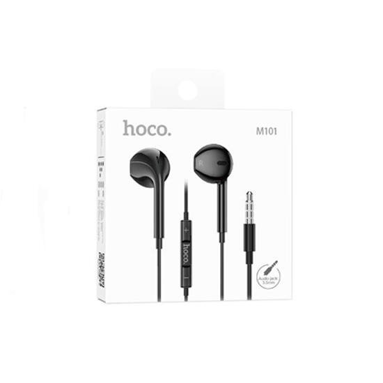 Hoco Max Crystal Grace Wire Controlled Earphones With Mic M101 Black