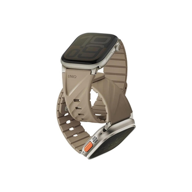 Uniq Fluo Magnetic With Connector Apple Watch Strap 49-40MM Mist grey