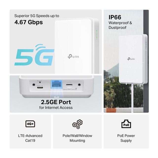 TP-Link NE200 Outdoor 5G Router White