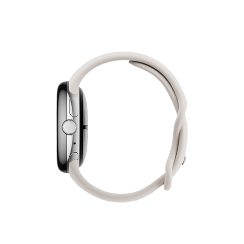 Google Pixel Watch 3 45mm Wi-Fi Polished Silver Aluminum Case with Porcelain Active Band