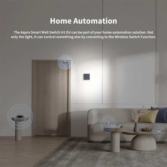 Aqara Smart Wall Switch H1 EU No Neutral Double Rocker White