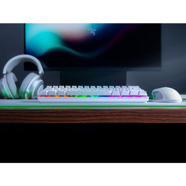 Razer Gaming Keyboard Huntsman Mini Mercury Ed RGB 61key Red Switch RZ03-03390400-R3M1 White