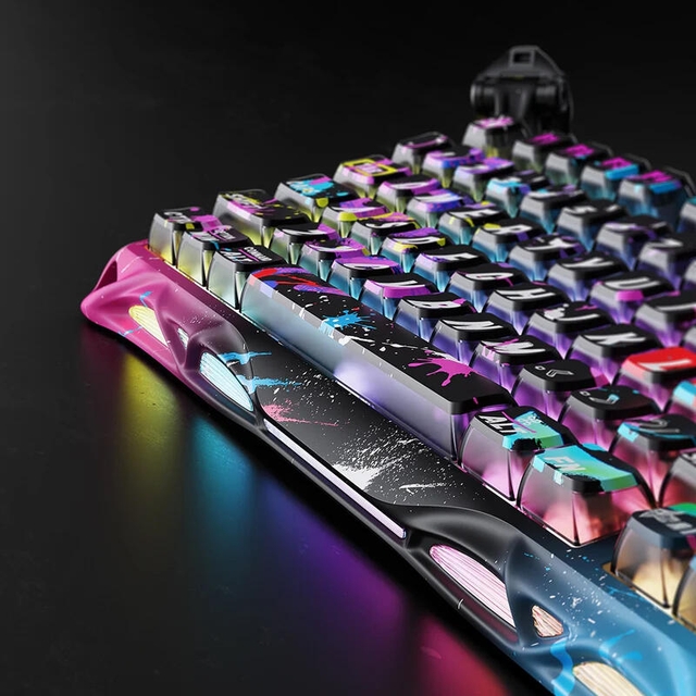 GravaStar Gaming Keyboard Mercury V75 Pro 75% Hall Effect Magnetic Switch Iron Purple