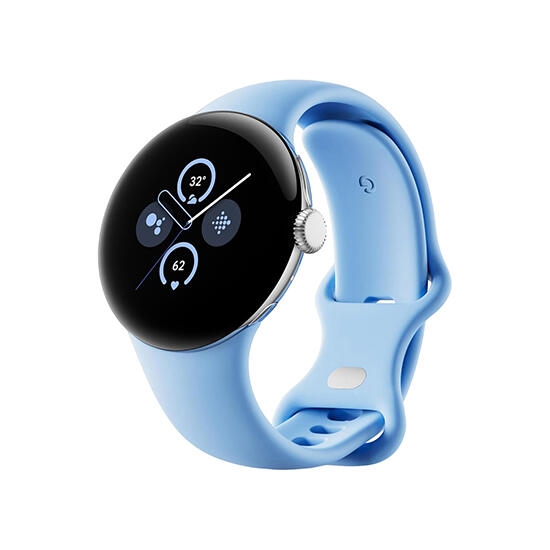 Google Pixel Watch 2 Polish Silver Aluminium Case with Bay Active Band