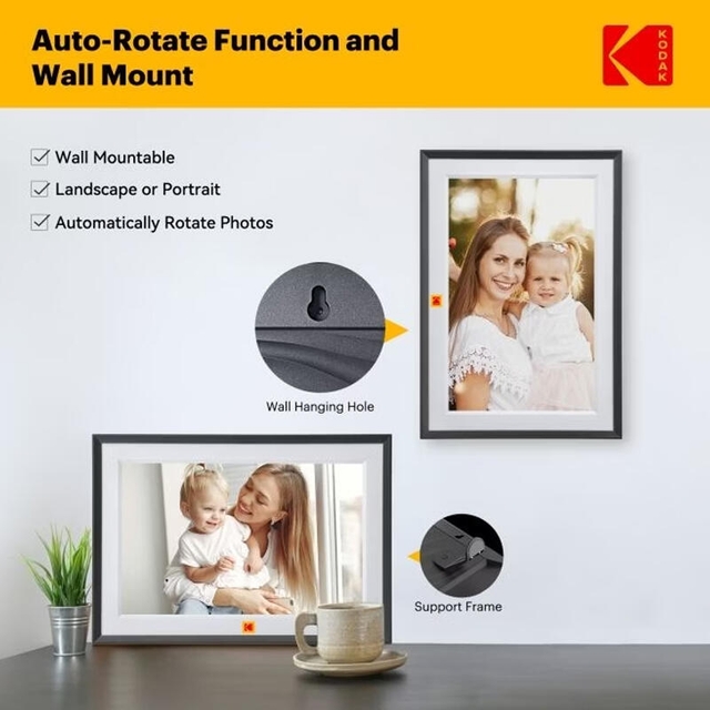 Kodak Digital Photo Frame 10 Inch RCF-1018 Wood gain