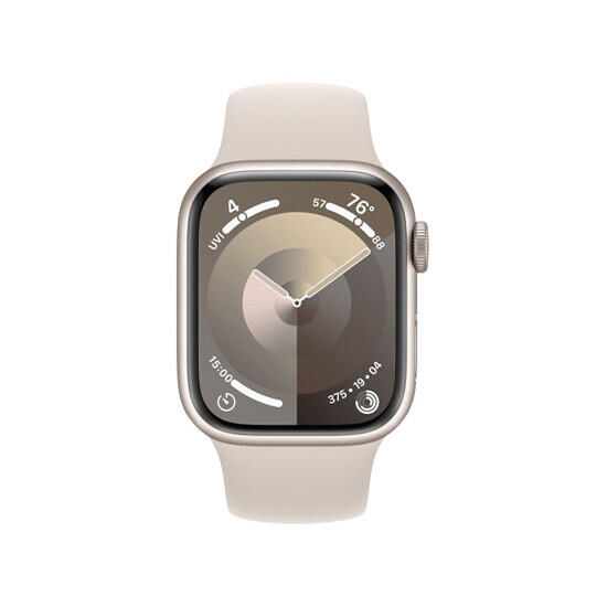 Apple Watch Series 9 GPS 45mm Starlight Aluminum Case With Starlight Sport Band MR973 M/L