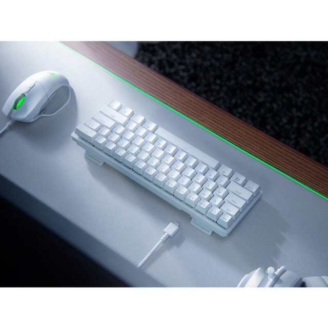 Razer Gaming Keyboard Huntsman Mini Mercury Ed RGB 61key Purple Switch RZ03-03390300-R3M1 White
