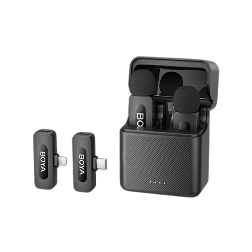 Boya BY-V3 2.4 GHz Dual-Channel Wireless Microphone System Black