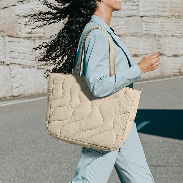 Tomtoc Terra T38 Puffy Laptop Tote Bag 16 T38M1K2 Natural Sand