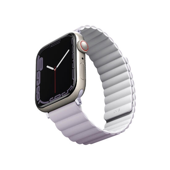 Uniq Revix Reversible Magnetic Apple Watch Strap 49/45/44/42Mm Ash Grey /Dove White