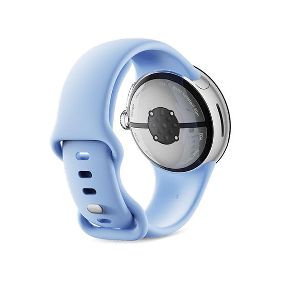 Google Pixel Watch 2 Polish Silver Aluminium Case with Bay Active Band