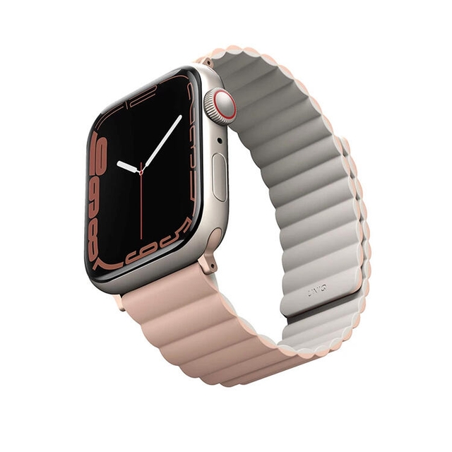 Uniq Revix Premium Edition Reversible Magnetic Apple Watch Strap 49/45/44/42Mm Charcoal/Ash Grey