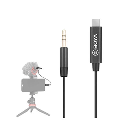 BOYA BY-K2 USB C to 3.5mm Audio Adapter Black