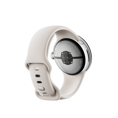 Google Pixel Watch 3 45mm Wi-Fi Polished Silver Aluminum Case with Porcelain Active Band