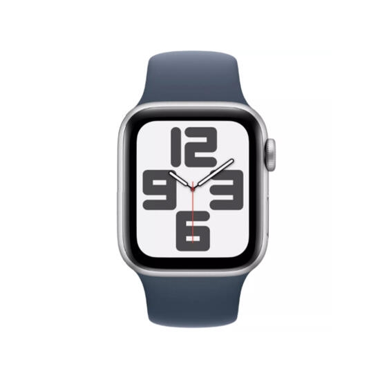 Apple Watch Series SE 2 GPS 2023 40mm Silver Aluminum Case With Storm Blue SB MRE23 M/L