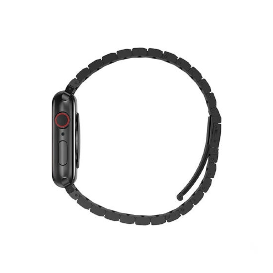 Uniq Strova Apple Watch Steel Link Band 45/44/42Mm Black