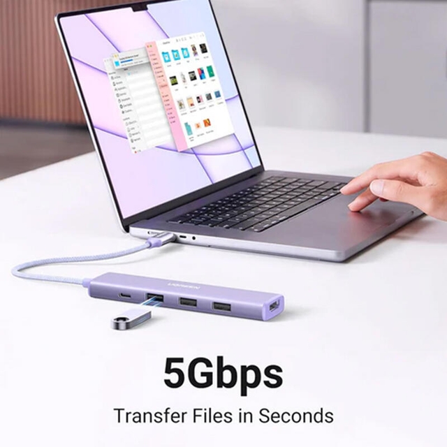 Ugreen USB Type-C Hub 35582 Purple