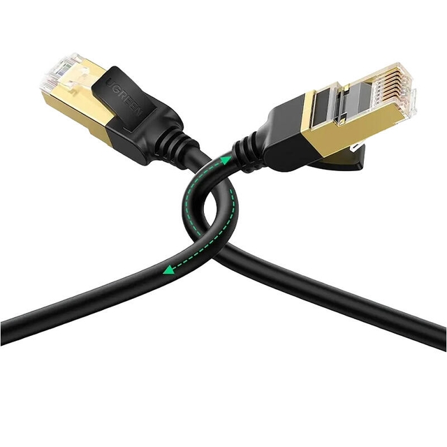 Ugreen Cat7 Patch Cord STP Ethernet Lan Cable 1m 11268 Black