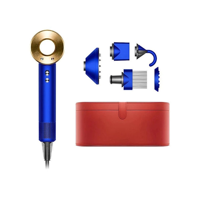 Dyson Supersonic Hair Dryer HD07 Diffuser with Gift Box 389910-01 Blue/Gold