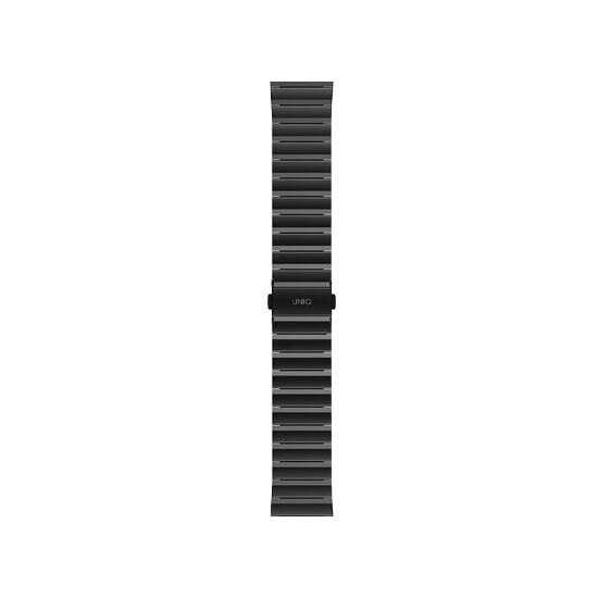 Uniq Strova Apple Watch Steel Link Band 45/44/42Mm Black
