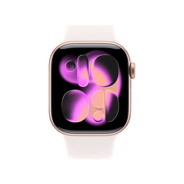 Apple Watch Series 11 GPS 42mm Rose Gold Aluminium Case With Light Blush SB MEU04 S/M