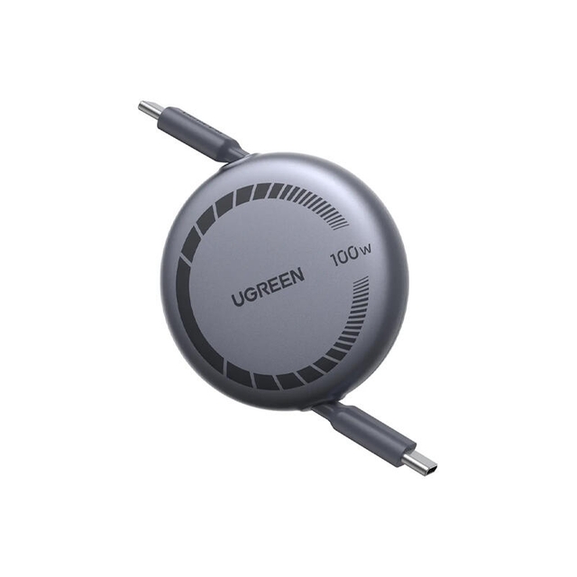 Ugreen Type-c to Type-c 100W PD Fast Charging Retractable Cable 65905 Grey/Black