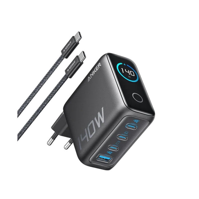 Anker 140W 4 Port Charger with USB-C Cable B2697G41 Dark Gray