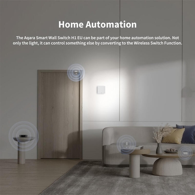 Aqara Smart Wall Switch H1 EU No Neutral Single Rocker White