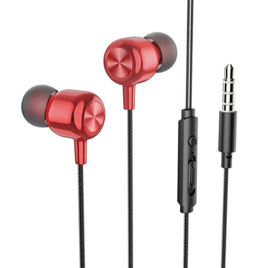 Hoco String Wired Earphones With Mic M87 Gloomy Black