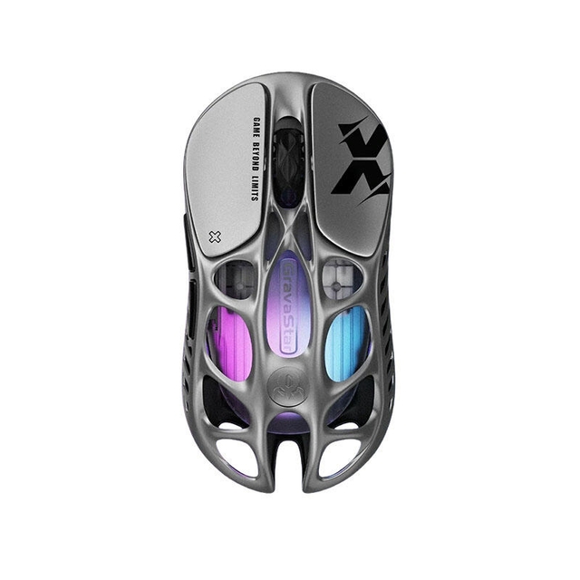 GravaStar Gaming Mouse Mercury X Wireless Interstellar Silver