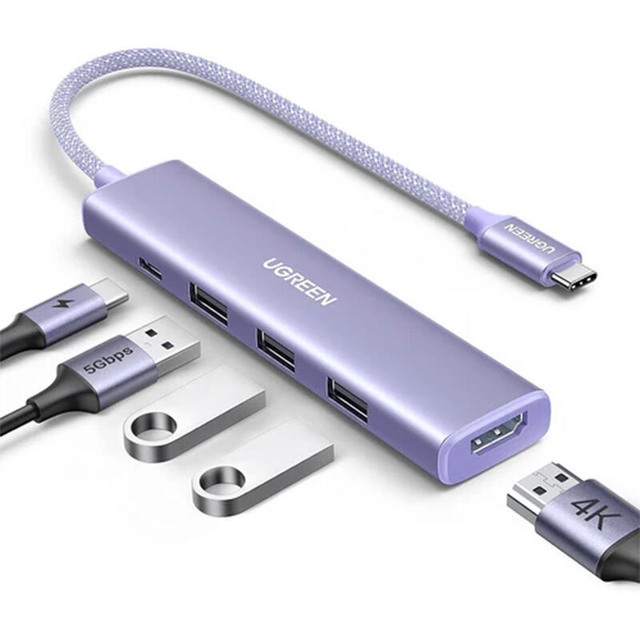 Ugreen USB Type-C Hub 35582 Purple