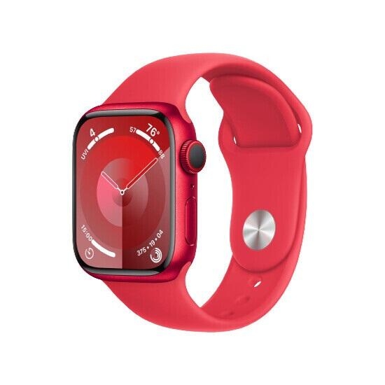 Apple Watch Series 9 GPS 41mm Red Aluminum Case With Red Sport Band MRXH3 M/L