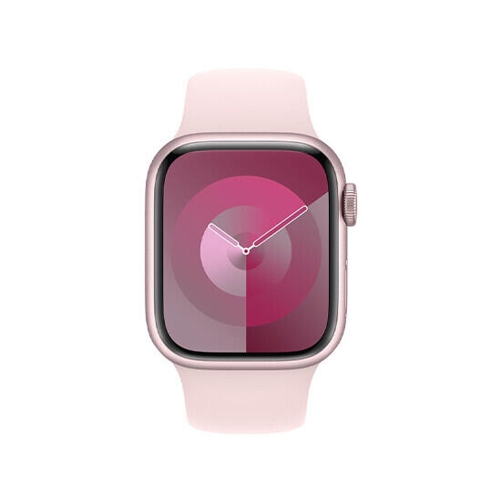 Apple Watch Series 9 GPS 45mm Pink Aluminum Case With Light Pink Sport Band MR9H3 M/L