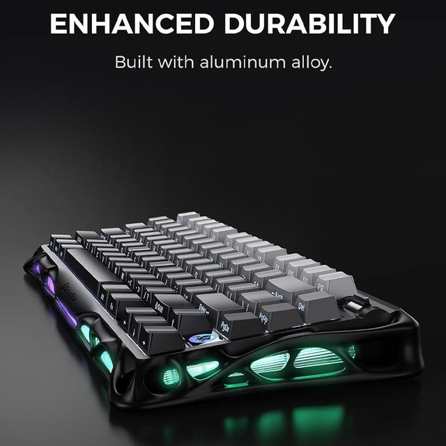 GravaStar Gaming Keyboard Mercury K1 75% Wireless Mechanical Gradient White