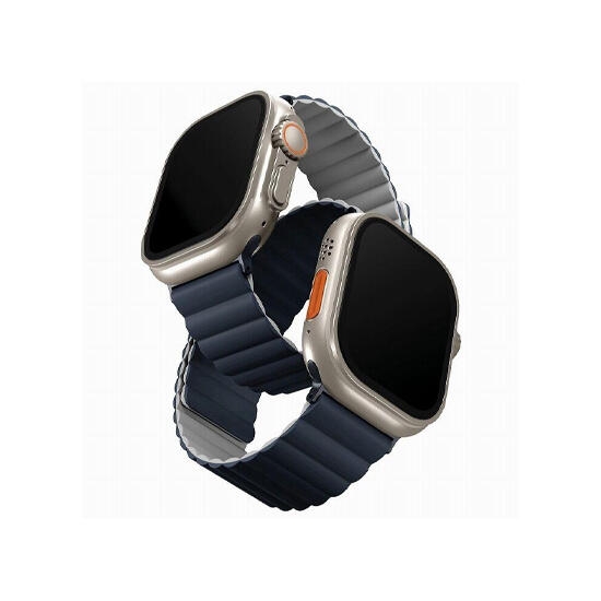 Uniq Revix Reversible Magnetic Apple Watch Strap 49/45/44/42Mm Ash Grey /Dove White